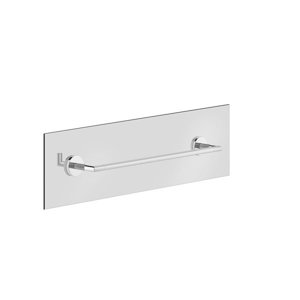 Bild von Gessi Ingranaggio, Handtuchhalter 450mm zur Montage an einer Glaswand mit 8-10mm Stärke 2x2 10mm-Lochbohrungen an der Glaswand, 63926, Farbe: Schwarz XL