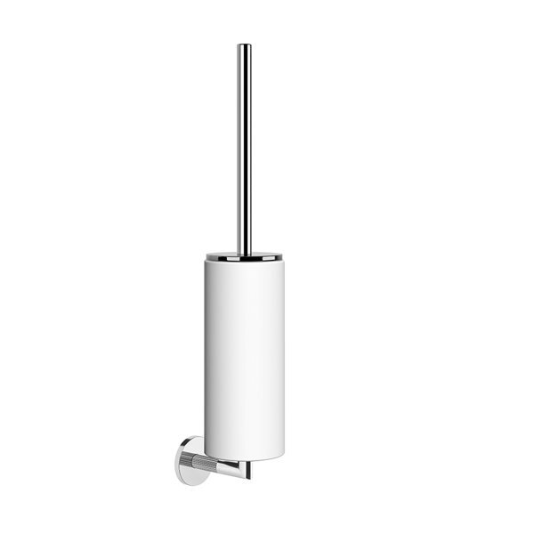 Bild von Gessi Ingranaggio, Toilettenbürstengarnitur zur Wandmontage, Behälter matt weiß, 63819, Farbe: Warm Bronze PVD