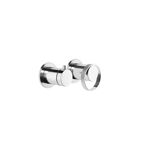 Bild von Gessi Anello, Fertigmontageset Einhebelmischer Wanne/ Dusche, mit runden Rosetten für UP-Körper, mit 2-Wege Umlenk-Kartusche, 63380, Farbe: Messing gebürstet PVD