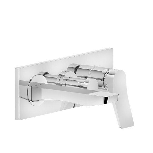 Bild von Gessi Rilievo, Fertigmontageset für Wannen-Einhebelmischer,  fester Wannenauslauf und 2-Wege Umstellung, 59138, Farbe: Warm Bronze PVD
