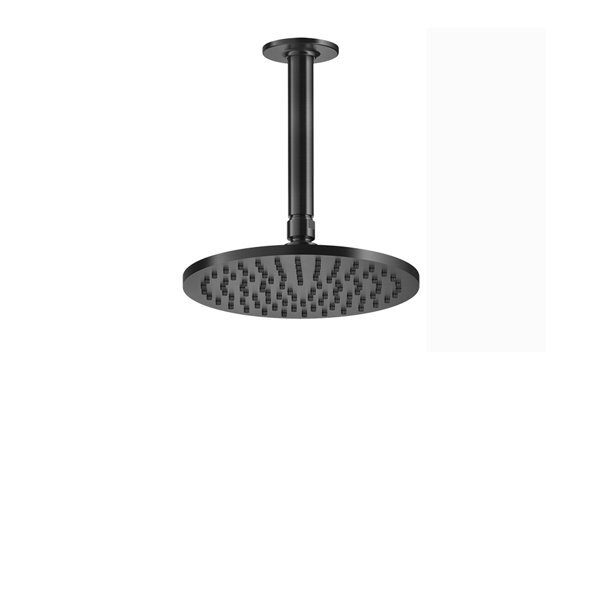 Bild von Gessi Inciso Antikalk-Kopfbrause D200 mm, mit Gelenk und Deckenarm 213 mm, 1/2 Anschluss, 58152, Farbe: Messing PVD