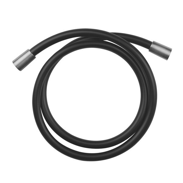 Bild von Gessi Brauseschlauch Darkflex 1500 mm mit konischer Mutter 1/2 Schlauch immer schwarz, Verbindungsstücke aus Metall in Oberfläche nach Wahl, 54137735, Farbe: Messing PVD