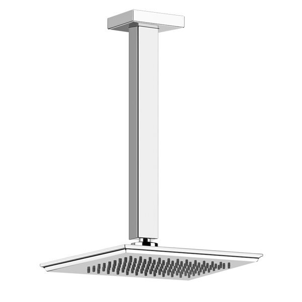 Bild von Gessi Eleganza Kopfbrause, 1/2-Decken-Anschluss mit Kugelgelenk, personalisierter Deckenarm, 46150, Farbe: Warm Bronze gebürstet PVD