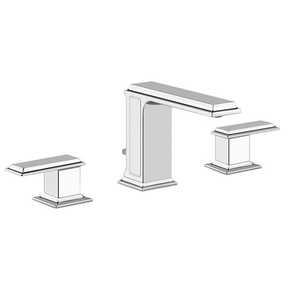 Bild von Gessi Eleganza, Drei-Loch-Waschtisch-Armatur, 3/8-Flex-Schlauch, mit Ablaufgarnitur, 46012, Farbe: Messing PVD