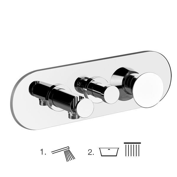 Bild von Gessi Cono Fertigmontageset für Brause-Einhebelmischer, 2-Wege Umstellung, direkter Wandanschlussbogen mit Halterung, 45038, Farbe: Warm Bronze gebürstet PVD