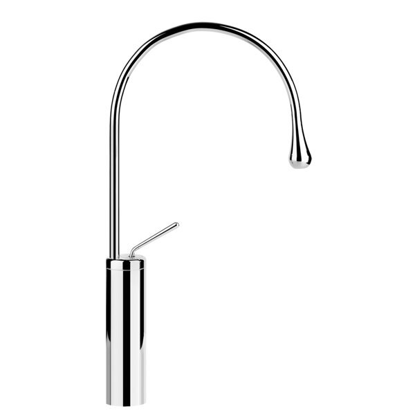 Bild von Gessi Goccia Waschtisch Einhebelmischer hohe Version, mit Auslauf Radius 125 mm, ohne Ablaufgarnitur, Ausladung 244mm, Drehwinkel personalisierbar, 33810, Farbe: Messing Antik