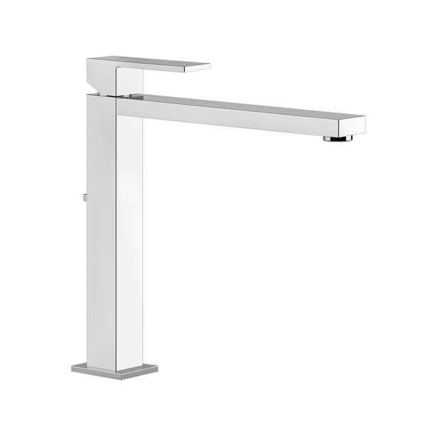 Bild von Gessi Rettangolo Waschtisch Einhebelmischer höhere Version, mit Ablaufgarnitur 1 1/4, Ausladung 213 mm, 11923, Farbe: Messing PVD