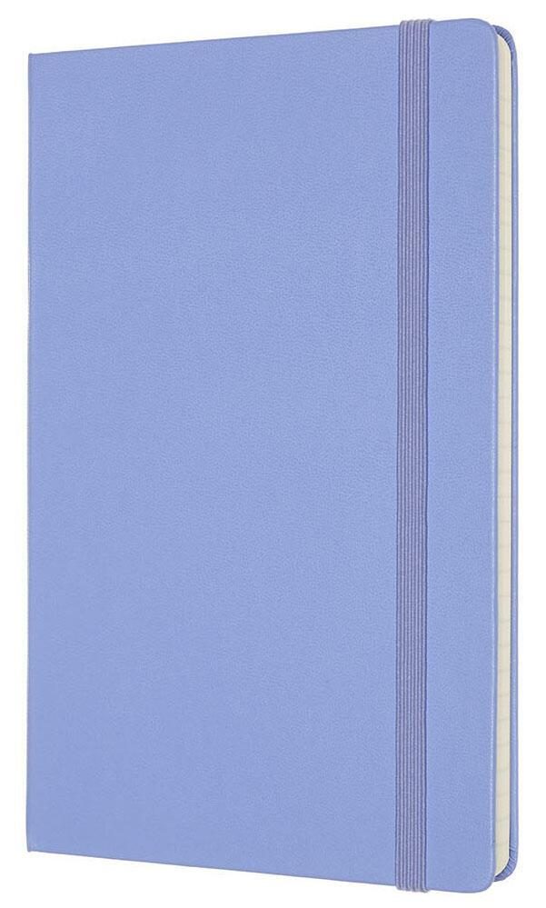 Bild von Moleskine - Klassisches Notizbuch, Liniertes Notizbuch, Hardcover und elastischer Verschluss, Großformat 13 x 21 cm, Farbe Hortensienblau, 240 Seiten