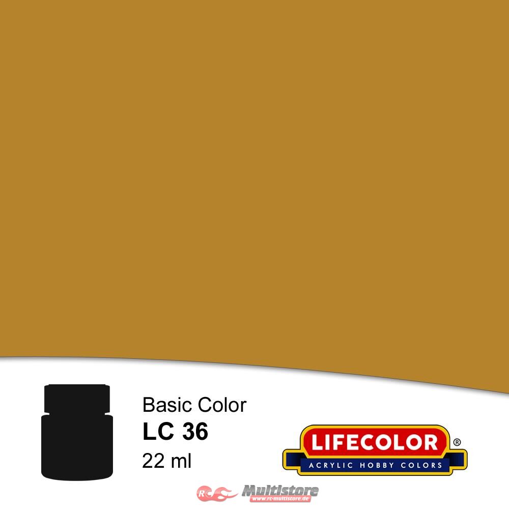 Bild von Lifecolor Matt Braun Leder 22 ml Acryl Farbe / LC36