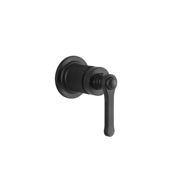 Bild von Gessi Venti20 Fertigmontageset Waschtisch/Wanne/Dusch-Einhebelmischer, für separaten Auslauf, 1-Weg, Kartusche D35mm, Wandmontage, 65131, Farbe: Schwarz Matt