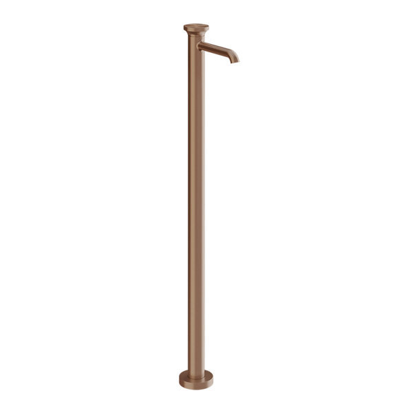 Bild von Gessi Origini  Fertigmontageset Waschtisch-Einhebelmischer, ohne Ablaufgarnitur, mit Auslauf, Bodenmontage, Ausladung 164mm, 66095, Farbe: Kupfer gebürstet PVD