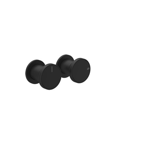 Bild von Gessi Origini  Fertigmontageset Wanne/Dusch-Einhebelmischer, für separaten Auslauf, 2-Wege, Wandmontage, 66079, Farbe: Schwarz Matt