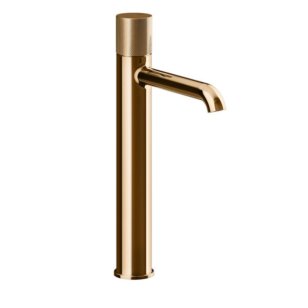 Bild von Gessi Habito Waschtisch-Einhebelmischer, hohe Version, ohne Ablaufgarnitur, Ausladung 164mm, DIAMANTATO, 70604, Farbe: Warm Bronze PVD