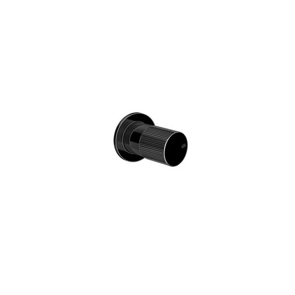 Bild von Gessi Habito Fertigmontageset Waschtisch-Einhebelmischer, für Abgang oben, Wandmontage, RIGATO, 70599, Farbe: Metall Schwarz PVD