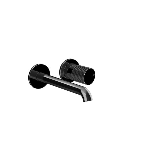 Bild von Gessi Habito Fertigmontageset Waschtisch-Einhebelmischer, ohne Ablaufgarnitur, Ausladung 171-201mm, Wandmontage, RIGATO, 70588, Farbe: Metall Schwarz PVD