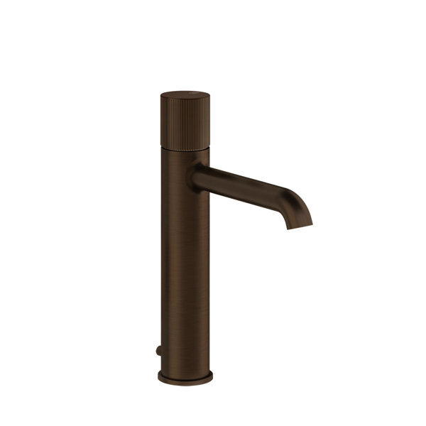 Bild von Gessi Habito Waschtisch-Einhebelmischer, mittlere Version, mit Ablaufgarnitur, Ausladung 164mm, RIGATO, 70505, Farbe: Dark Bronze