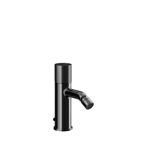 Bild von Gessi Habito Bidet-Einhebelmischer, mit Ablaufgarnitur, Ausladung 111mm, Tischmontage, CESELLO, 70407, Farbe: Metall Schwarz PVD