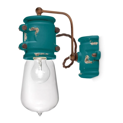 Bild von URBAN, Ferroluce Retrò Vintage C1523 Applique Wandleuchte Wandlampe Industrial Vintage Weiß