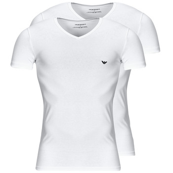 Bild von Emporio Armani Unterziehshirt 2er Pack T-Shirts V-Neck Stretch Cotton (2-St., 2 Stück) mit kleinem Logoprint auf der linken Brust