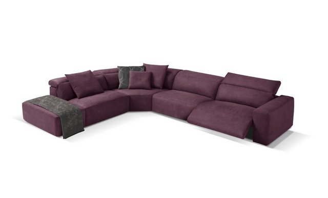 Bild von Egoitaliano Ecksofa "Beverly, extravangantes Designsofa mit erstklassigem Sitzkomfort", wahlweise mit elektrischer Relaxfunktion, Kopfteilverstellung