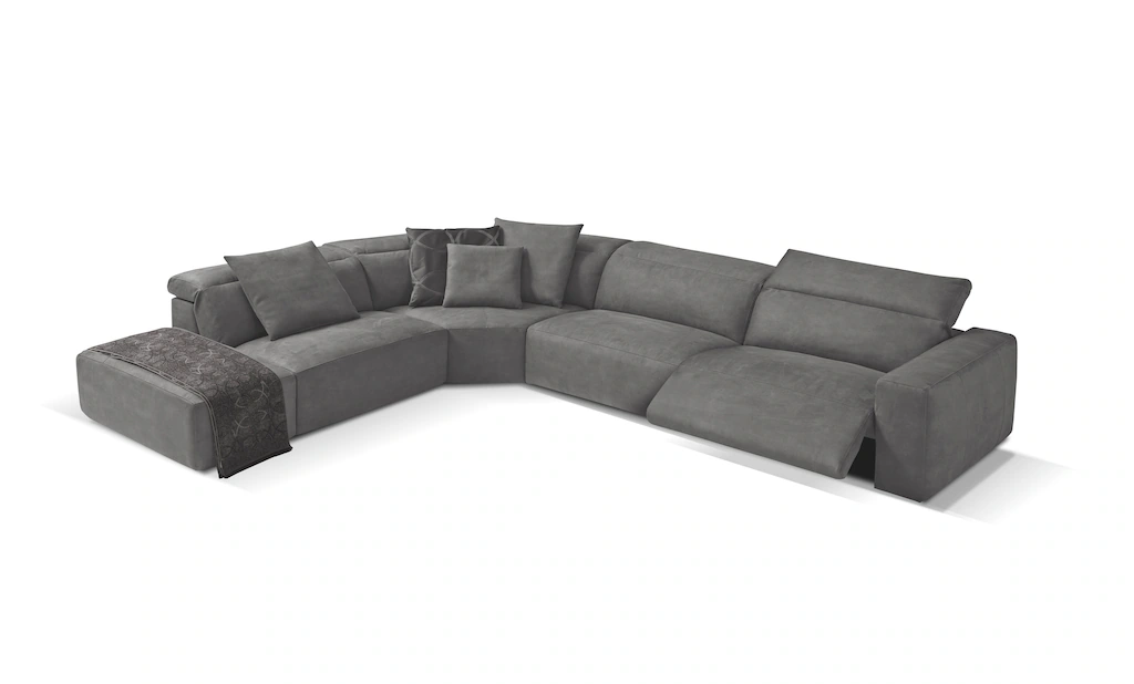 Bild von Egoitaliano Ecksofa "Beverly, extravangantes Designsofa mit erstklassigem Sitzkomfort", wahlweise mit elektrischer Relaxfunktion, Kopfteilverstellung