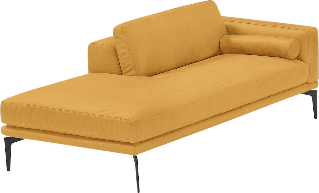 Bild von Egoitaliano Ottomane "Masu, Design trifft super Sitzkomfort, mit toller Detailverarbeitung", Rückenkissen und Armteilrolle für mehr Komfort, mit Metallfüßen
