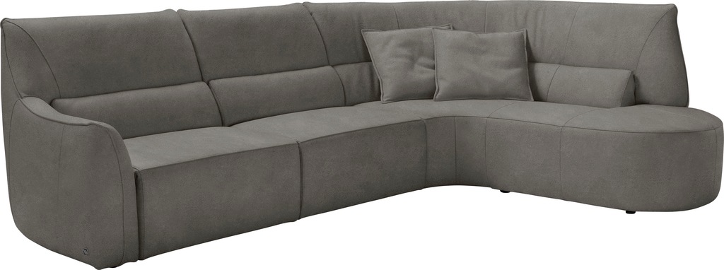Bild von Egoitaliano Ecksofa "Puffy", mit Ottomane, wahlweise mit und ohne elektrischer Relaxfunktion