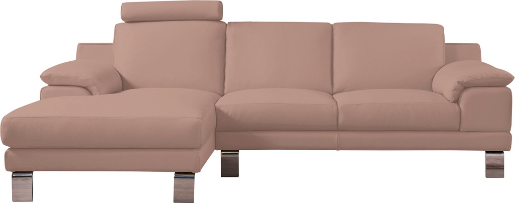 Bild von Egoitaliano Ecksofa "Shakira, Design und super Sitzkomfort auf hohem Niveau, tolle Details", mit Recamiere, L-Form, edle Füße