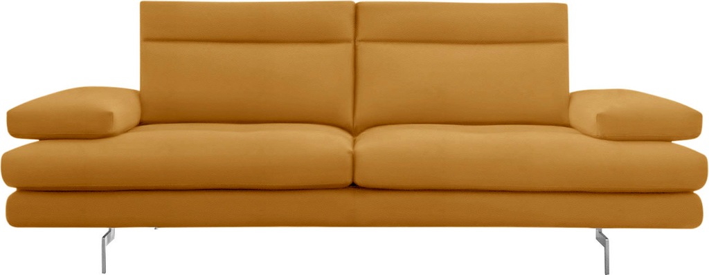 Bild von CALIA ITALIA 3-Sitzer "Toby Wing, Designsofa mit hohem Sitzkomfort, bequem und elegant", inklusive Sitztiefenverstellung, Füße in Chrom glänzend