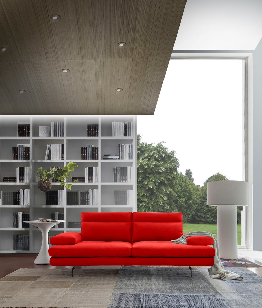Bild von CALIA ITALIA 3-Sitzer "Toby Wing, Designsofa, hochwertige Verarbeitungsdetails, bequem", inkl. Sitztiefenverstellung und Armteilfunktion, Füße in Schwarz matt