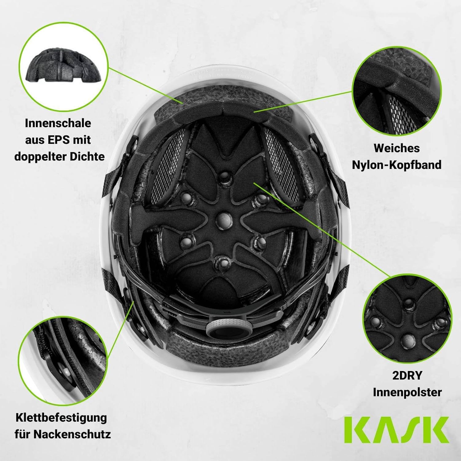 Bild von KASK Schutzhelm Superplasma AQ Arbeitsschutzhelm Schutzhelm mit Drehrad EN 397 Farbe:hellgrün