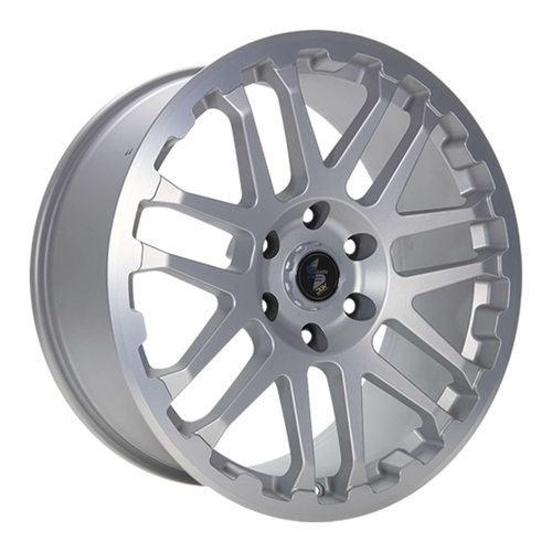 Bild von ETABETA COMBAT Silver Matt Lip + Cap Polished 8.0Jx18 5x160 ET50 - Stilvolle Felgen für Ihr Fahrzeug