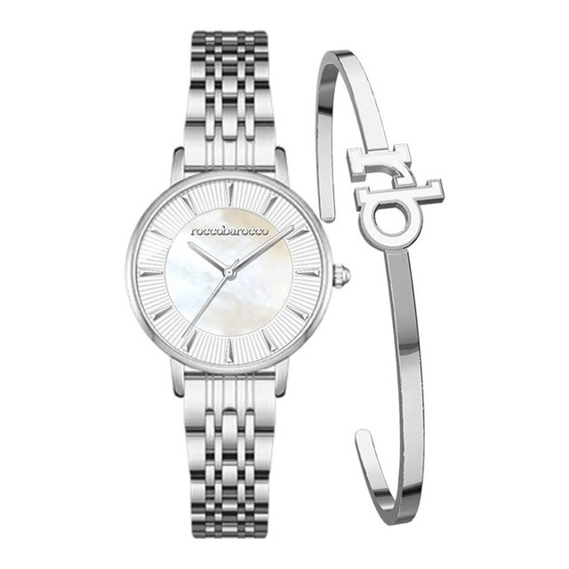Bild von Roccobarocco Luxusuhr Rocco Barocco RB.4659L-01M Damenuhr und Armreif Set