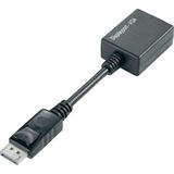 Bild von Techly Adapter DisplayPort Stecker auf VGA Buchse (7 cm), Data + Video Adapter, Schwarz