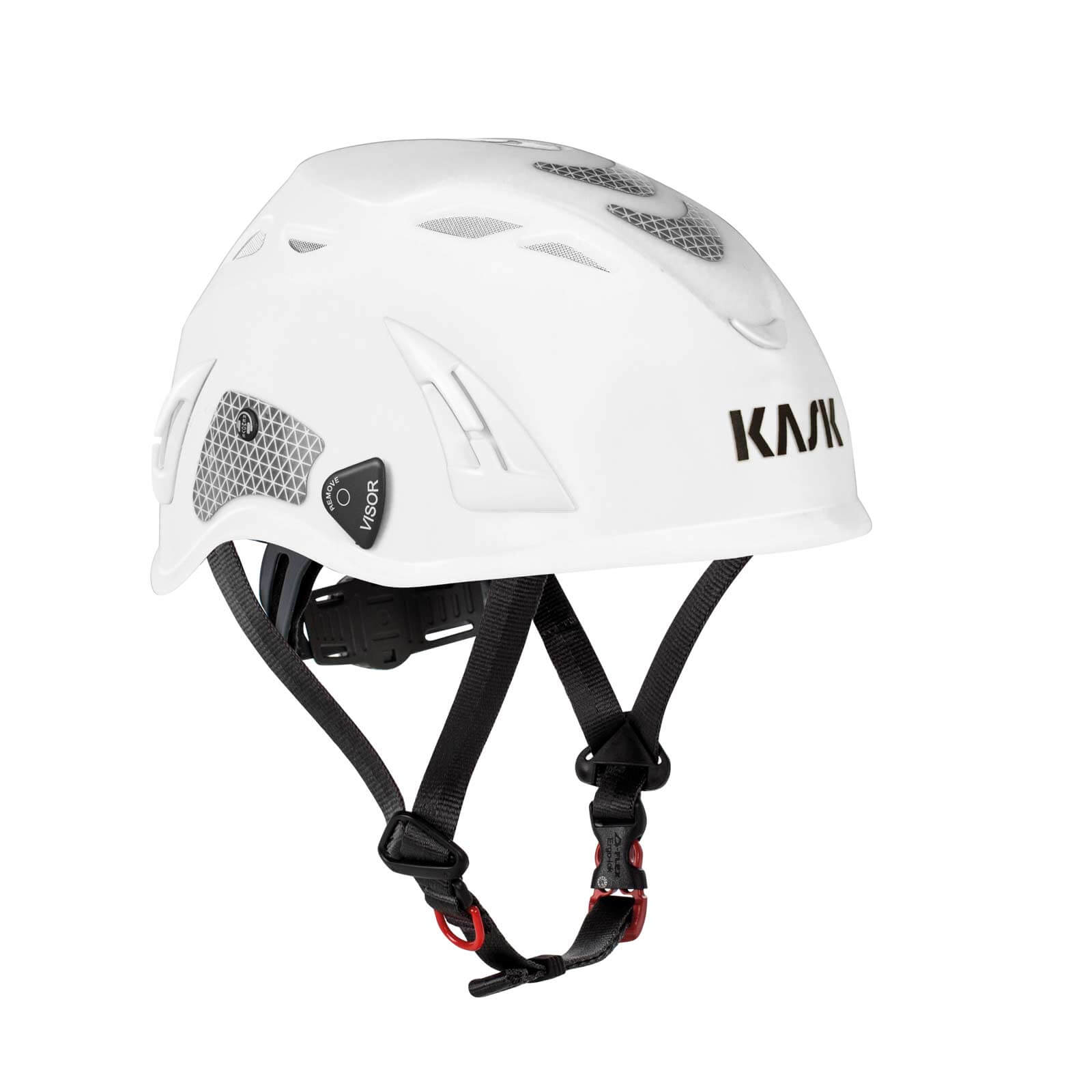 Bild von KASK Industriehelm Plasma HI VIZ, Schutzhelm, Drehrad, Reflexstreifen, EN 397 Farbe:weiß