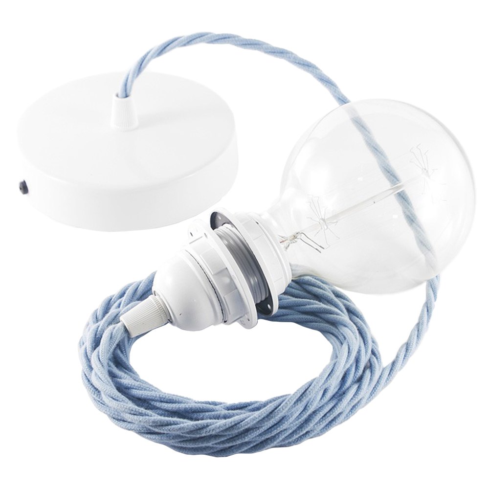 Bild von Creative Cables Tc53 50 Cm Hanging Lamp Pendel For Lampshade Blau