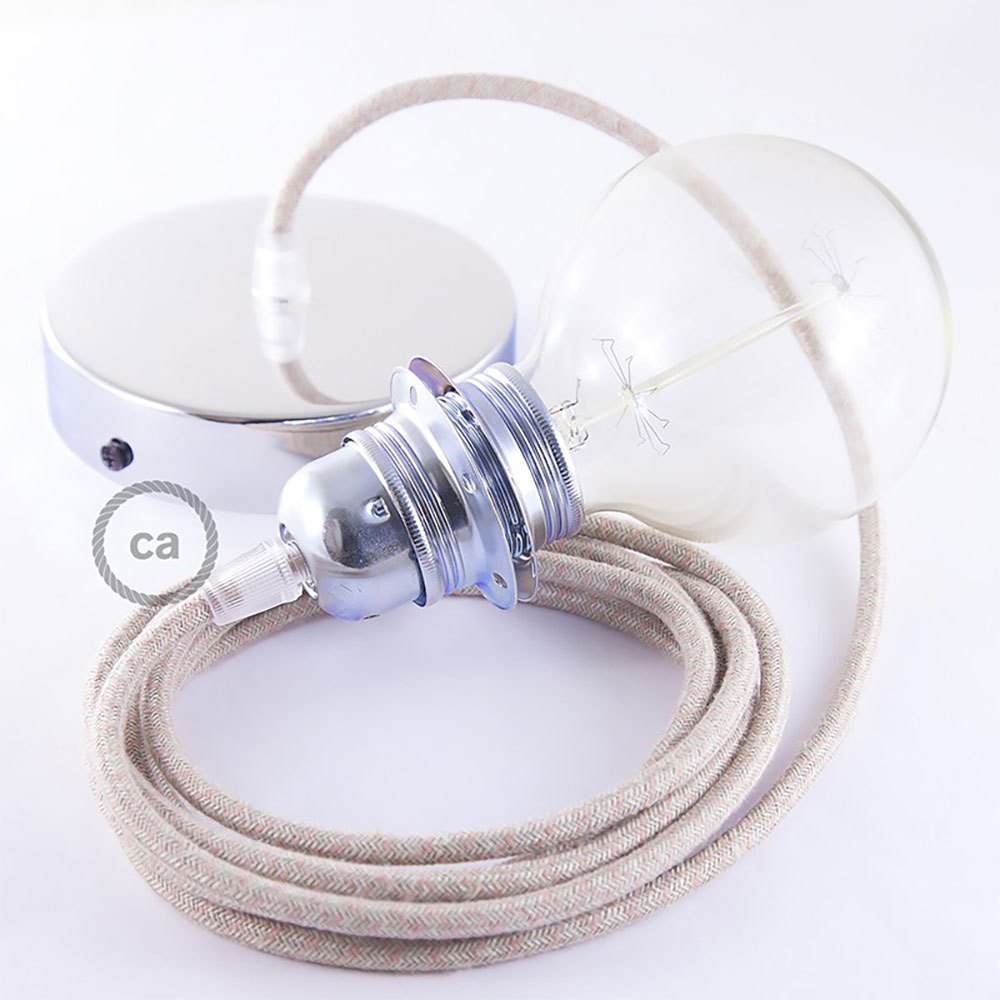 Bild von Creative Cables Rd61 Lozenge Diy 50 Cm Hanging Lamp Pendel For Lampshade Silber
