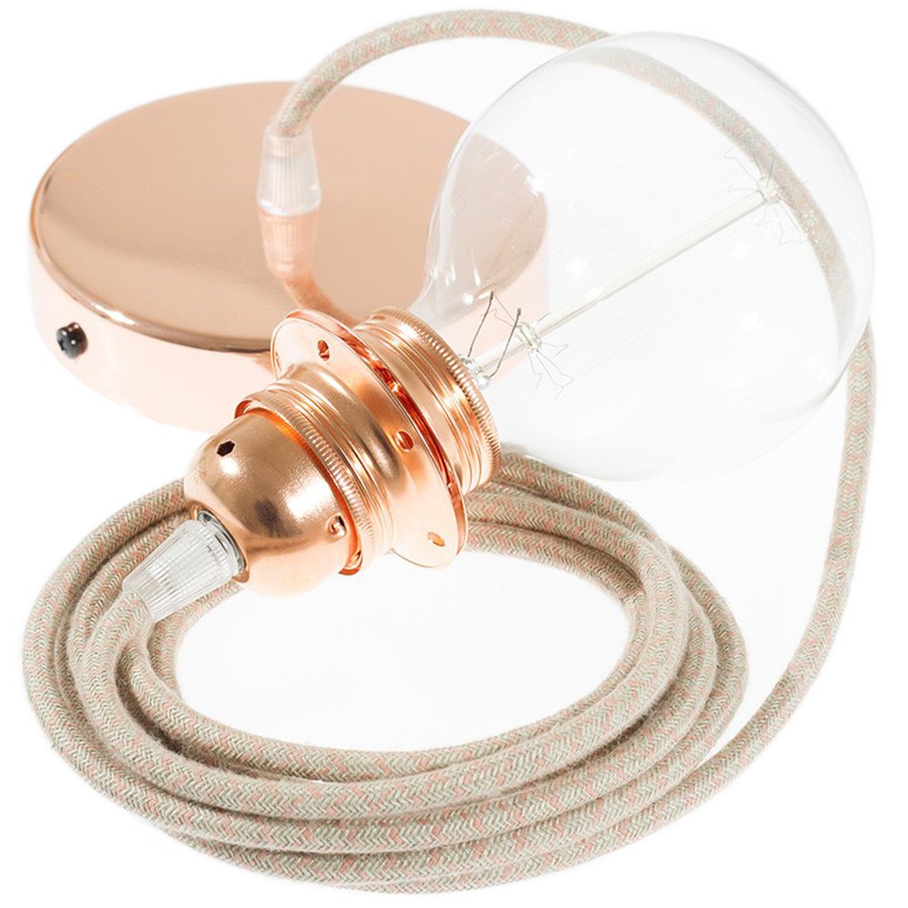 Bild von Creative Cables Rd61 Lozenge 1 M Hanging Lamp Pendel For Lampshade Rosa