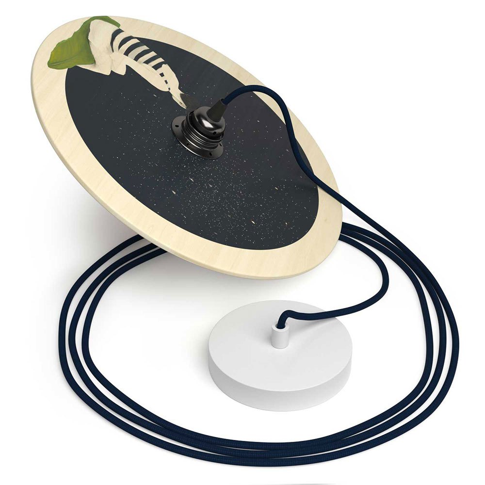 Bild von Creative Cables Ufo Chiara Fucà Hanging Lamp With Light Bulb Schwarz