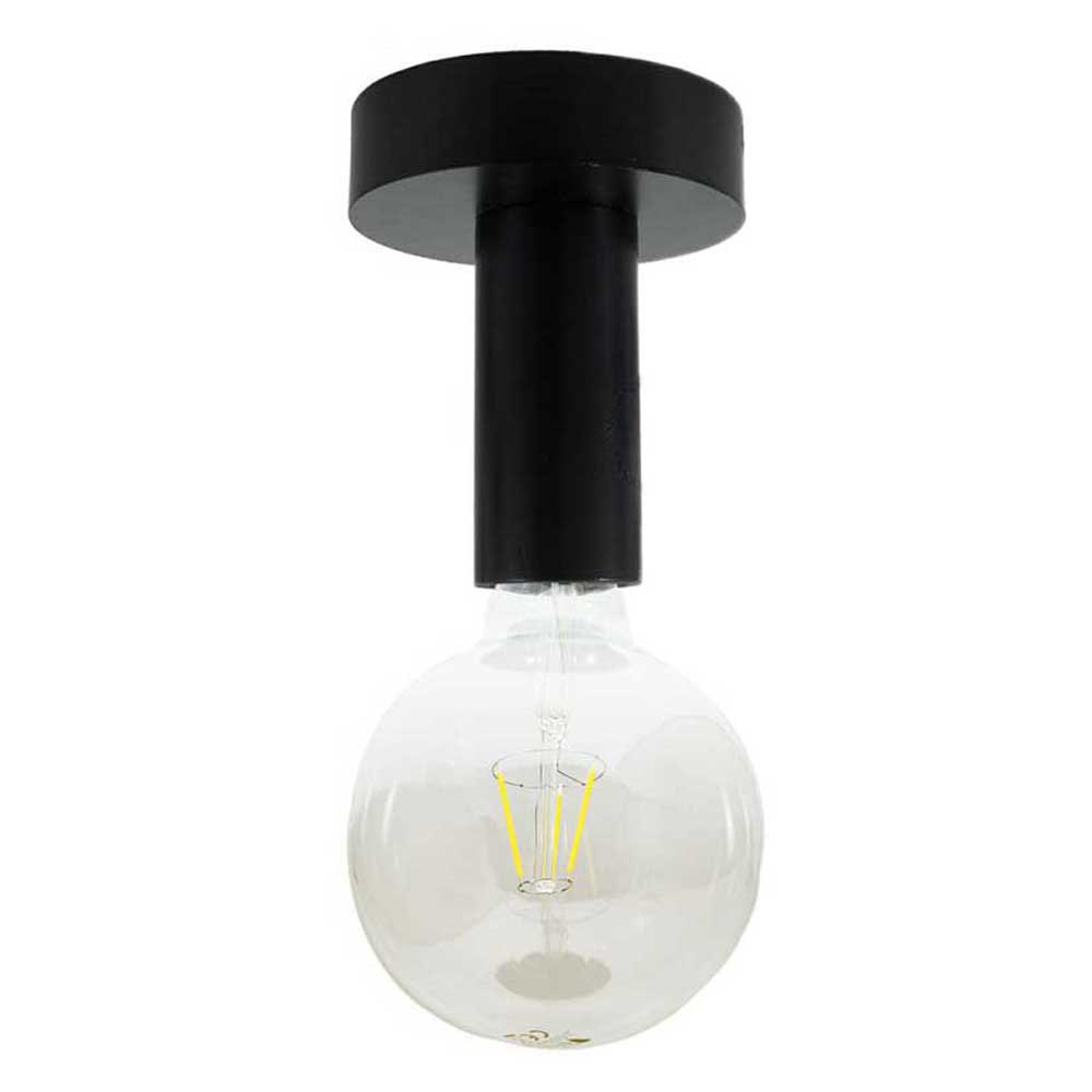 Bild von Creative Cables Wood M With Light Bulb Wall Lamp Schwarz