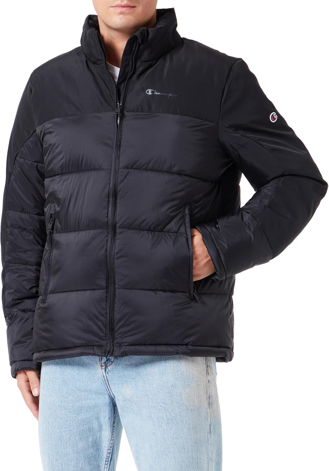 Bild von Champion Herren Legacy Outdoor Colorblock Gepolsterte Jacke, Nero, M