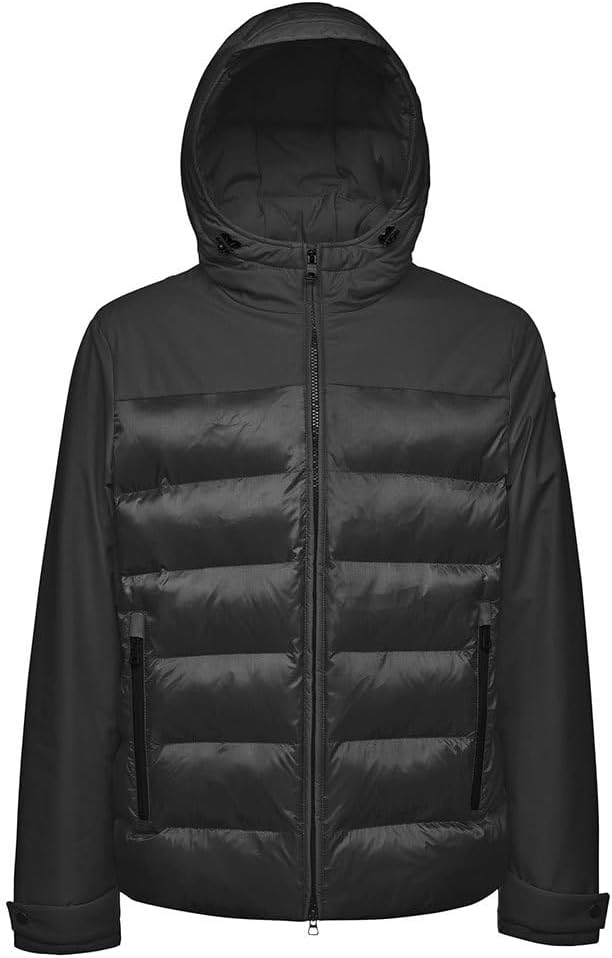 Bild von GEOX Steppjacke, Kapuze, Tunnelzug, für Herren, schwarz, 52