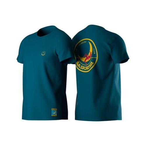 Bild von Climbing on the Moon T-Shirt Men M blau - turchese/giallo