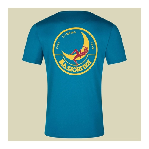 Bild von Climbing on the Moon T-Shirt Men XL blau - turchese/giallo
