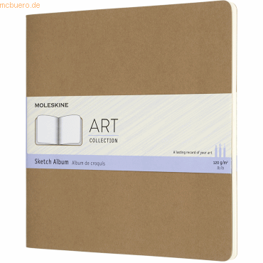 Bild von Moleskine Skizzenalbum Square 19x19cm 120g/qm 44 Blatt Kartoneinband p