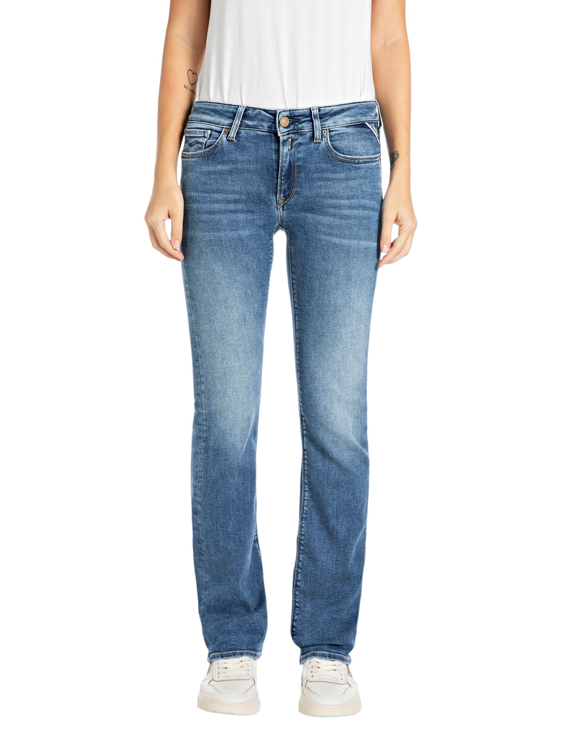 Bild von Replay Damen Jeans NEW LUZ BOOTCUT - Blau- Medium Blue Denim