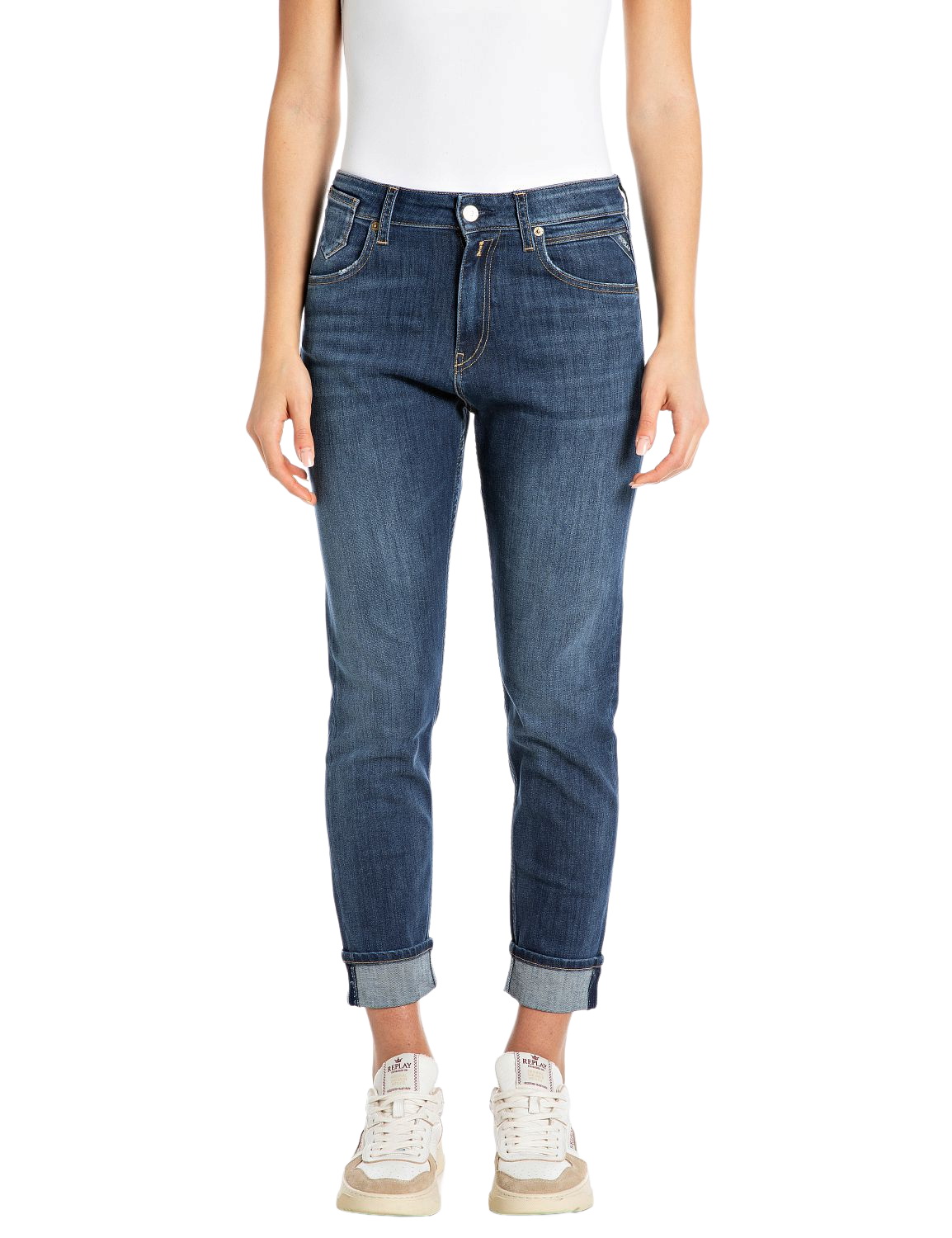 Bild von Replay Damen Jeans MARTY - Boyfriend Fit - Blau - Medium Denim