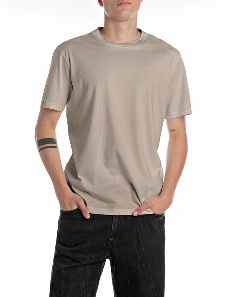 Bild von REPLAY T-Shirt, Baumwolle, für Herren, beige, M