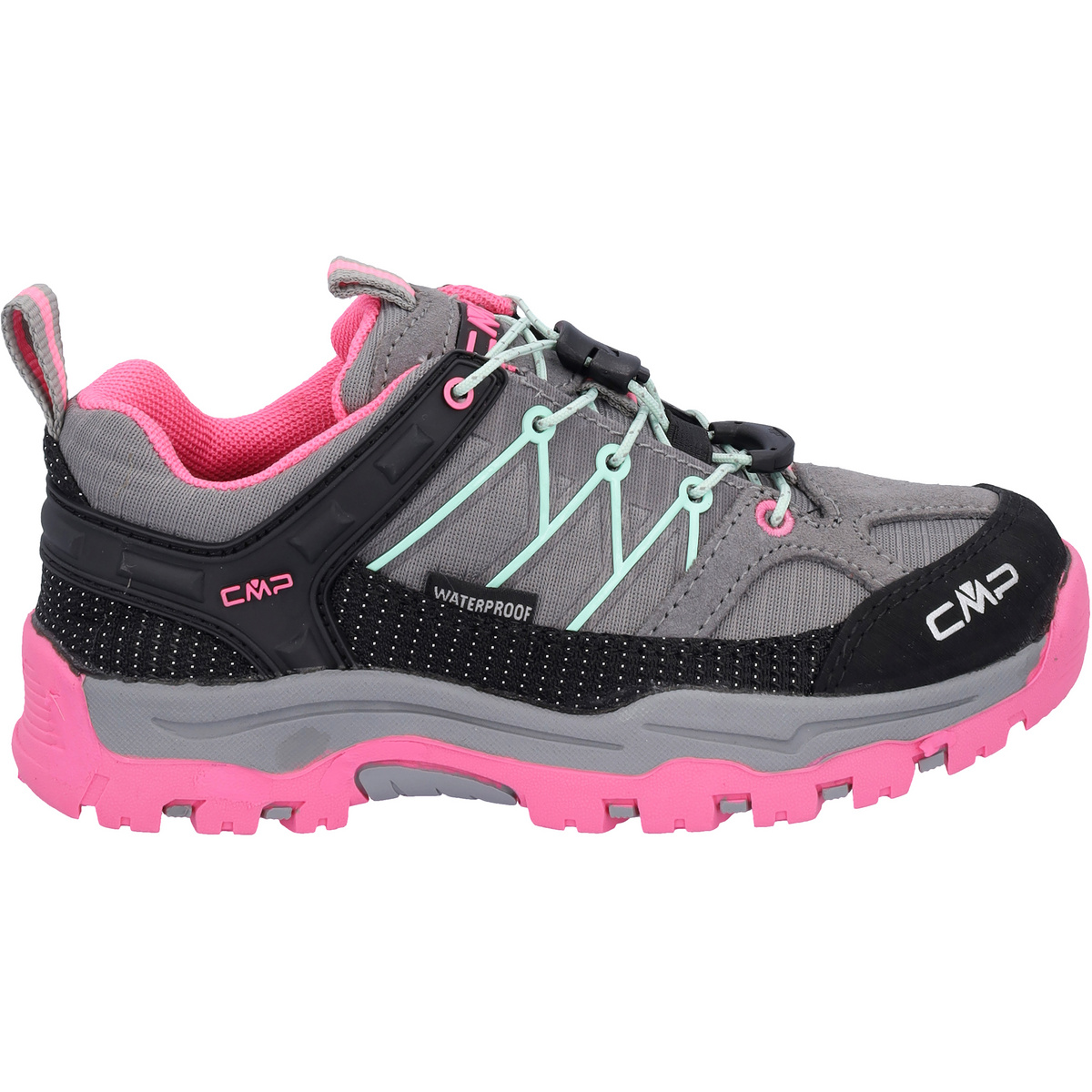 Bild von CMP Unisex Kinder Kids Rigel Low Shoes Wp Trekking-Schuhe, Zementgrau Fluo Pink Cemento Pink Fluo, 40 EU