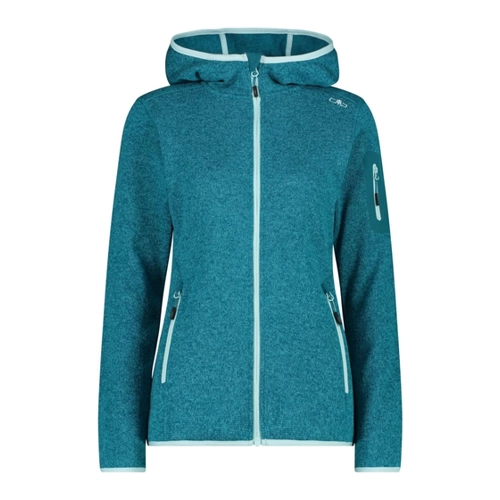 Bild von CMP Woman Jacket FIX Hood Teal-Acqua – Vielseitige Fleecejacke für Damen